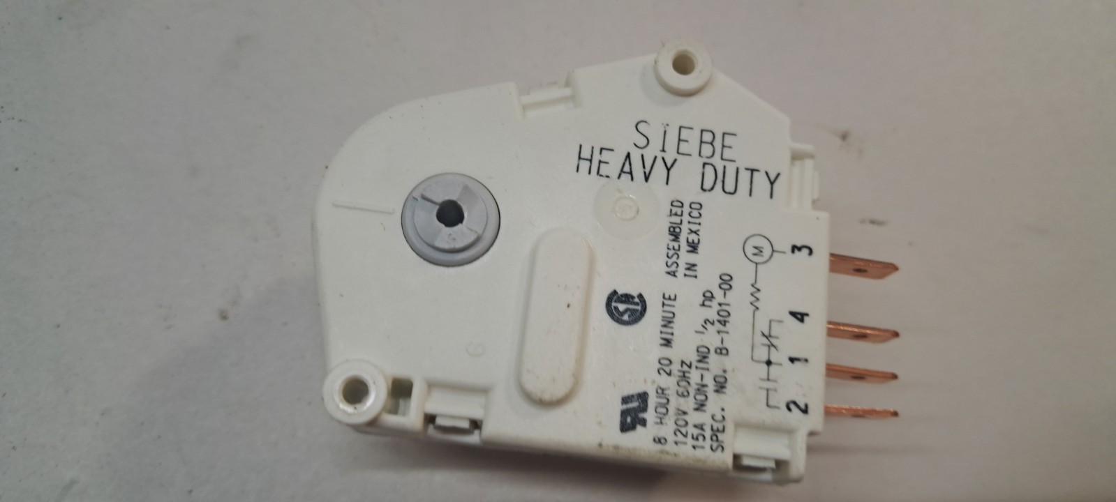 Siebe Heavy Duty Defrost Timer Spec. NO. B-1401-00