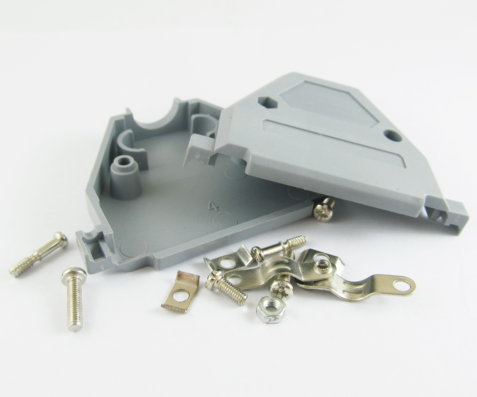 10sets D-Sub DB37 37Pin Plastic Hood Cover for 37 Pin 2 Row D-Sub Connector Grey