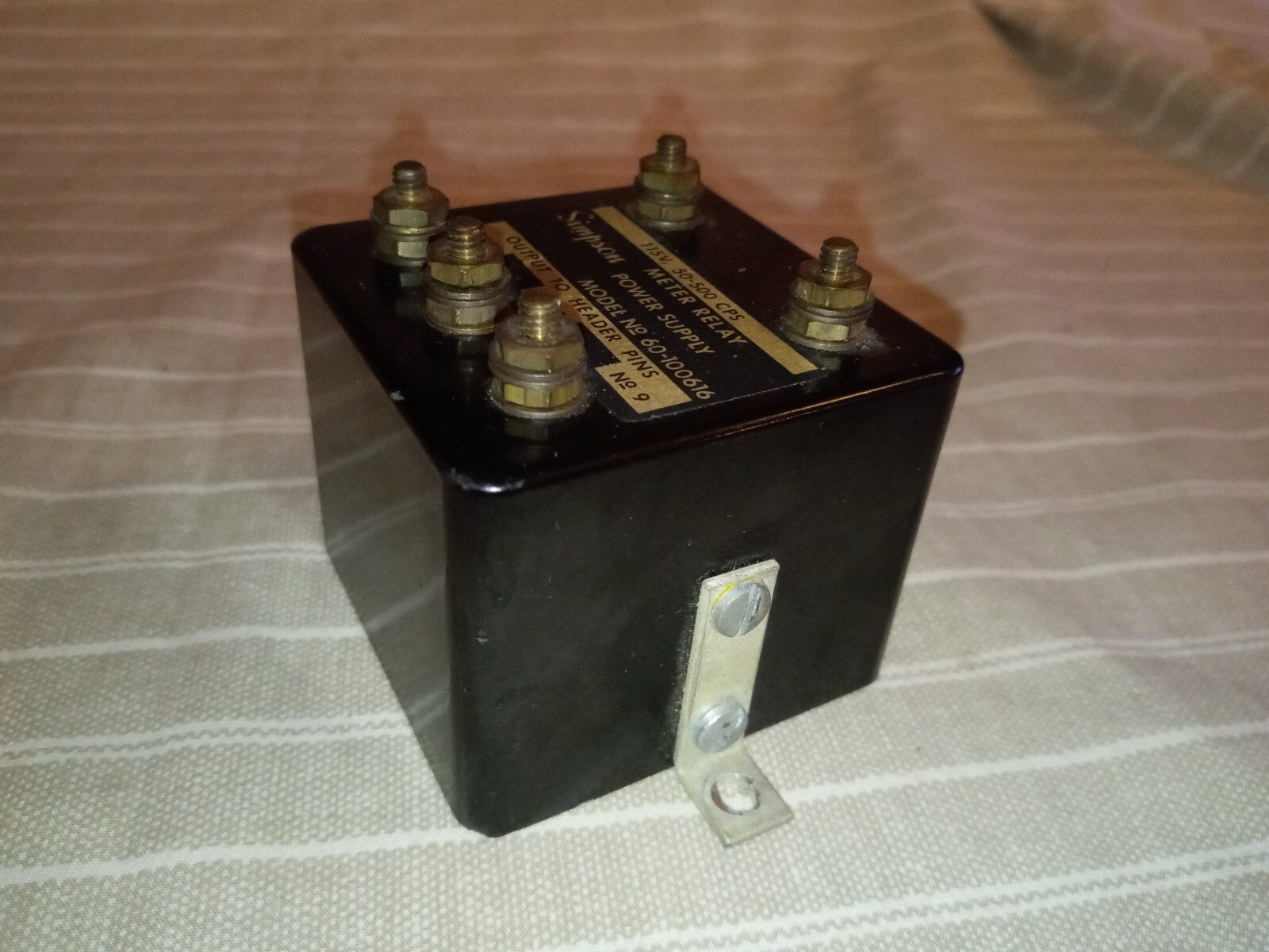Vintage Simpson Meter Relay Power Supply 60-100616 115V 50-500Hz