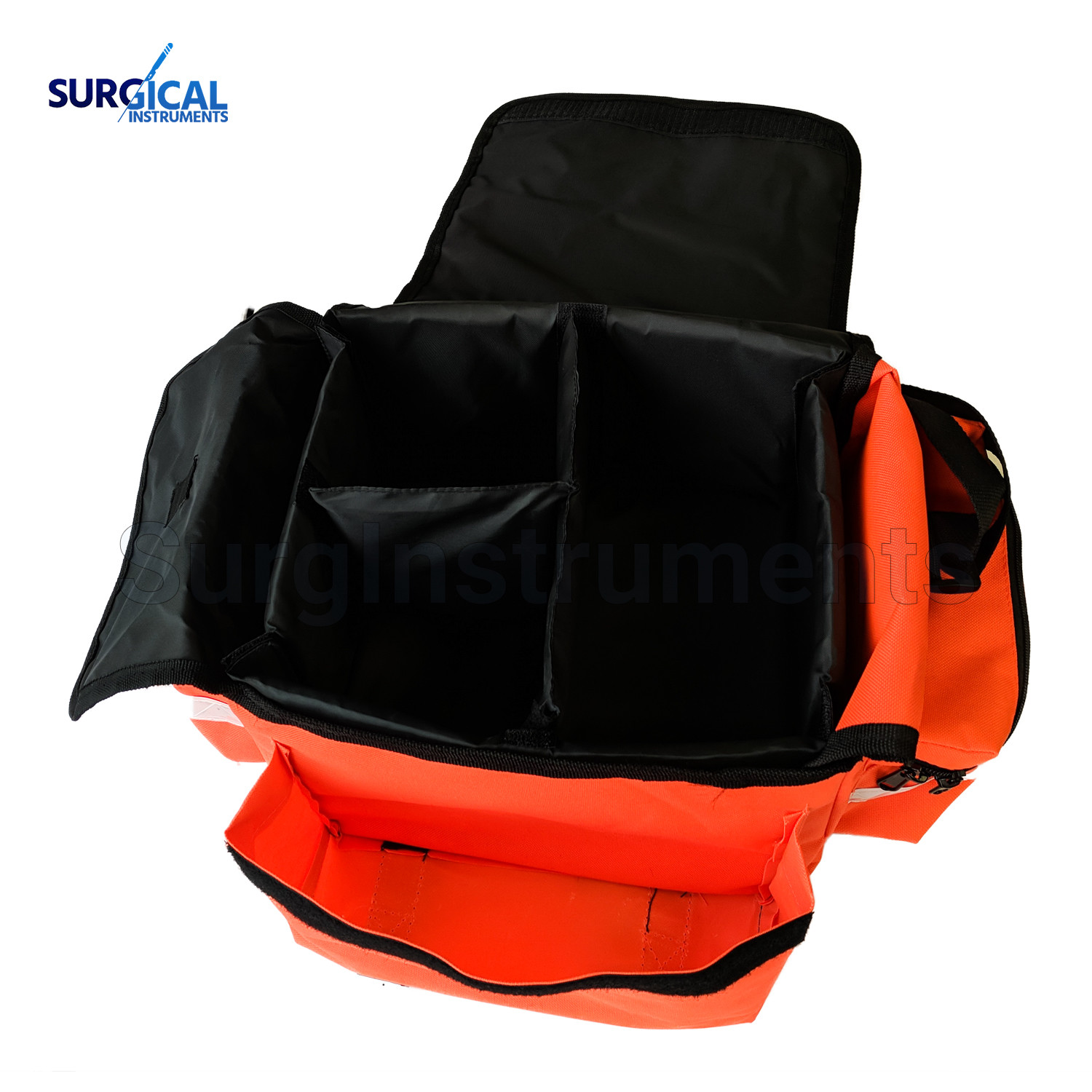 First Aid Responder EMS Emergency Medical Trauma Bag with Dividers
