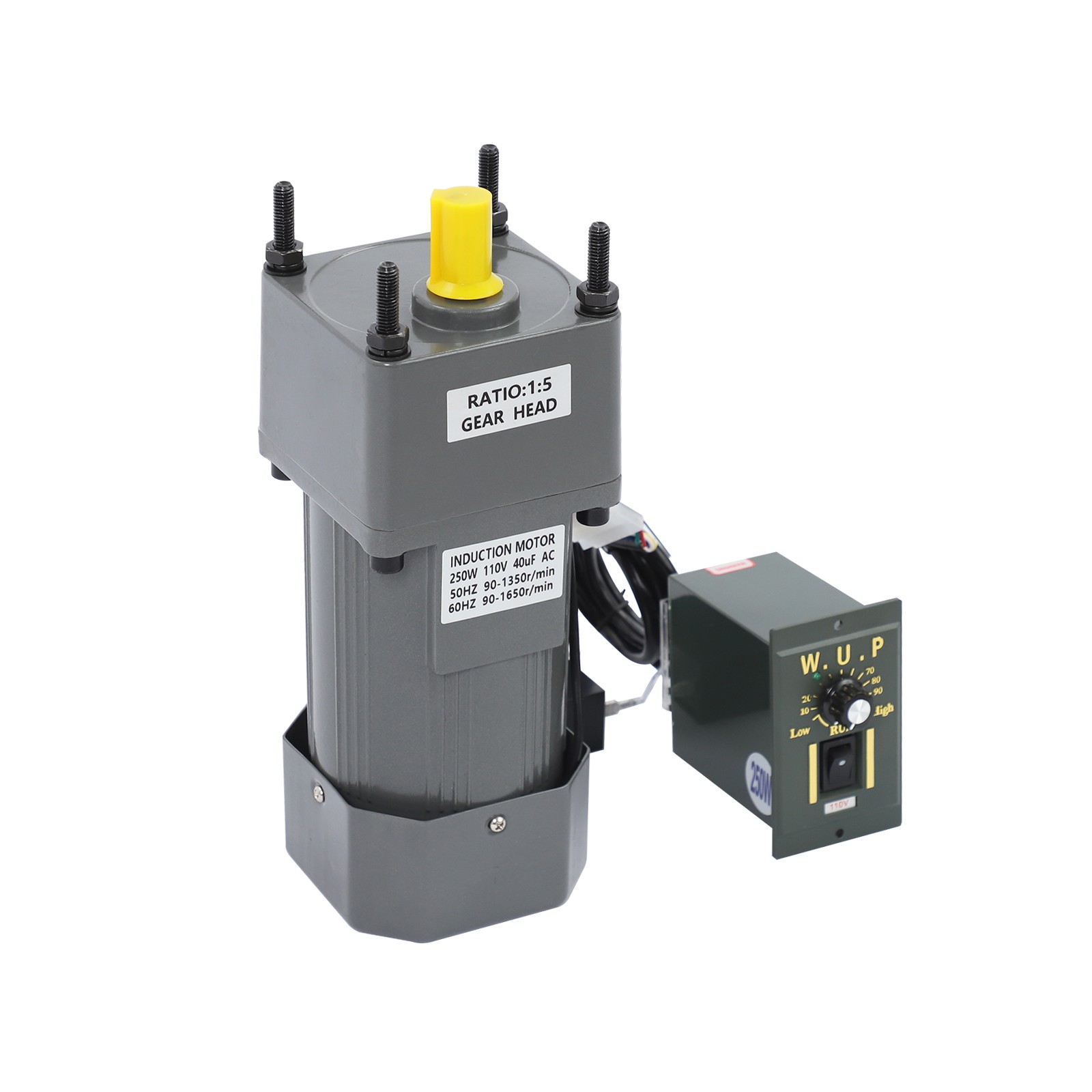 Variable Speed Motor 250W 5K 110v Ac Slow Down Motor Low Speed Mini Gearbox