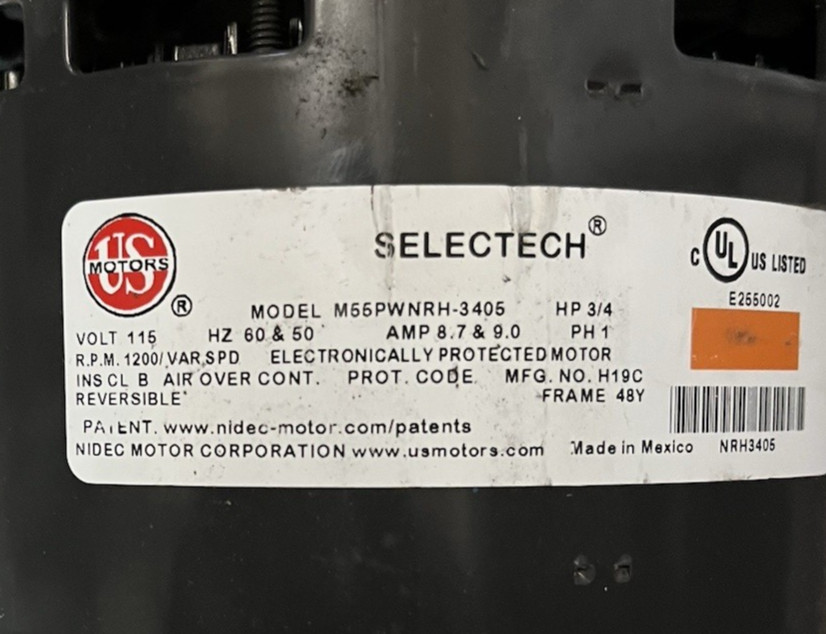 Nidec SelectTech M55PWNRH-3406 3/4 HP ECM Blower Motor 0131F00138 115V Tested