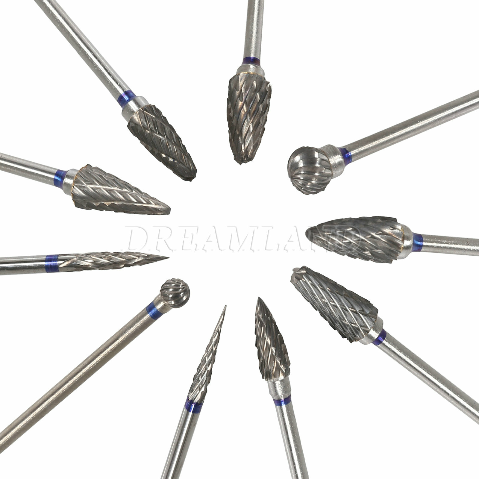 10x Denta lTungsten Carbide Dental Acrylic Bur Drill 2.35mm Fit Teeth Handpiece