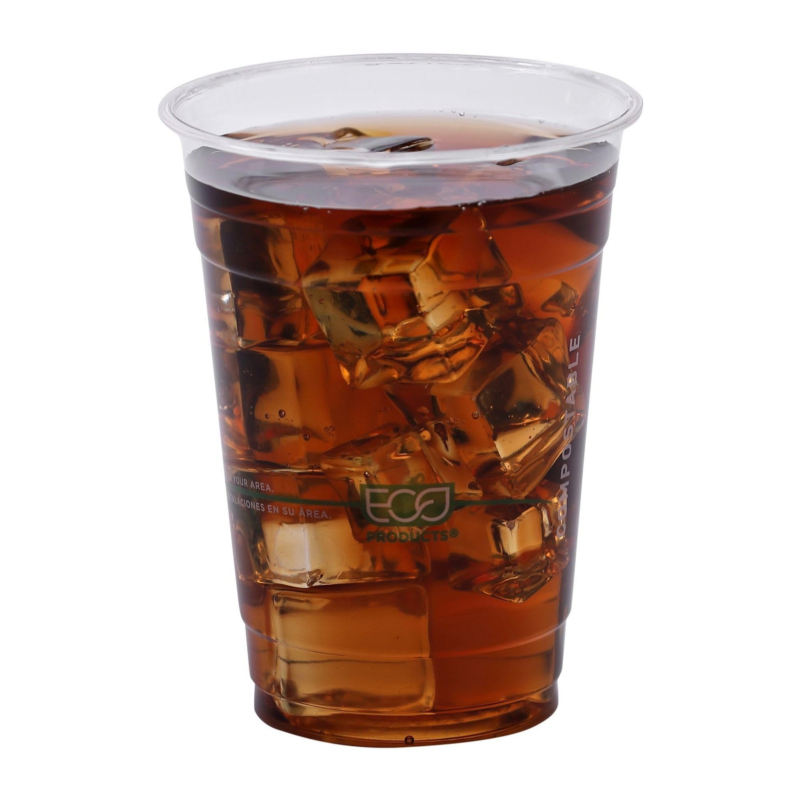 GreenStripe 16 oz Clear Cold Cups, Plant-Based PLA Disposable Cups for Iced C…