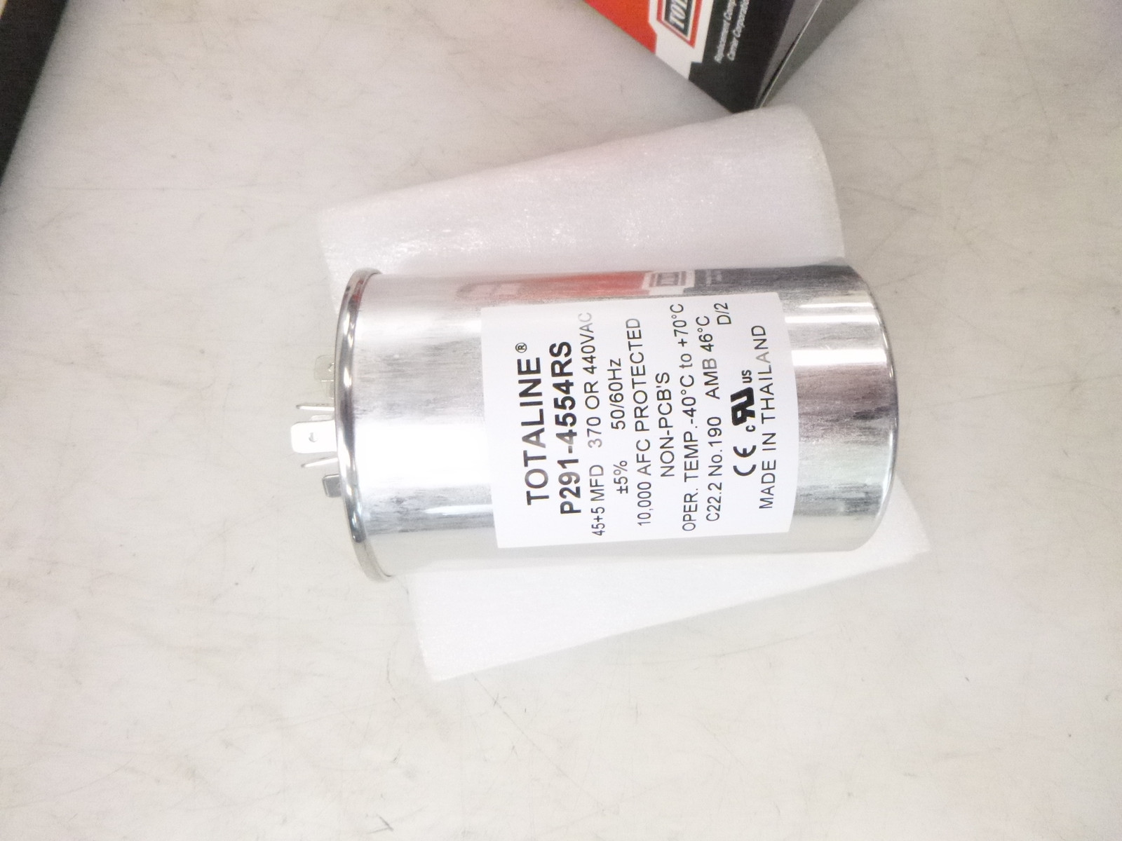 10 Pack Totaline P291-4554RS Universal Round Capacitor 45+5 Mfd 370/440VAC