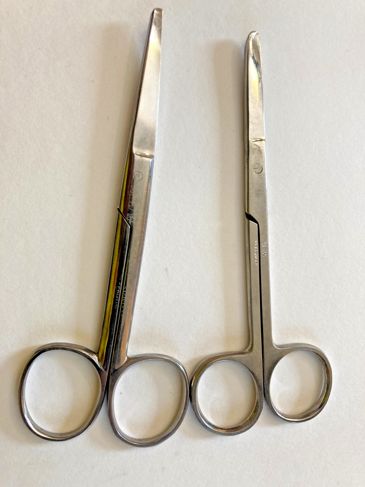 Lot Of 2 Sharp Operating Everyday Use Scissors Straight Instrument