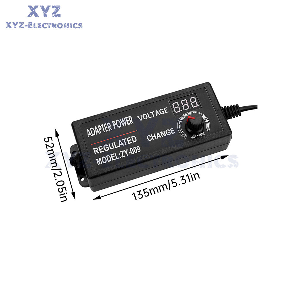 AC100-240V to DC3-24V 3A 5A Adjustable Voltage Power Adapter Switch Power Supply
