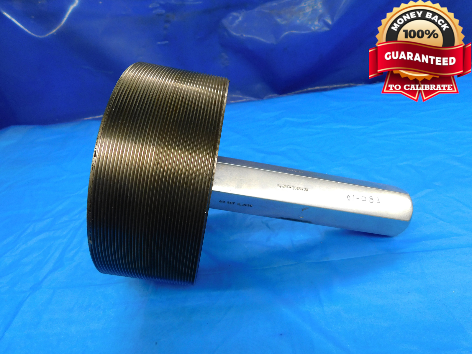 5 1/4 16 UN 2A SET THREAD PLUG GAGE 5.25 5.250 5.2500 GO ONLY P.D. = 5.2076