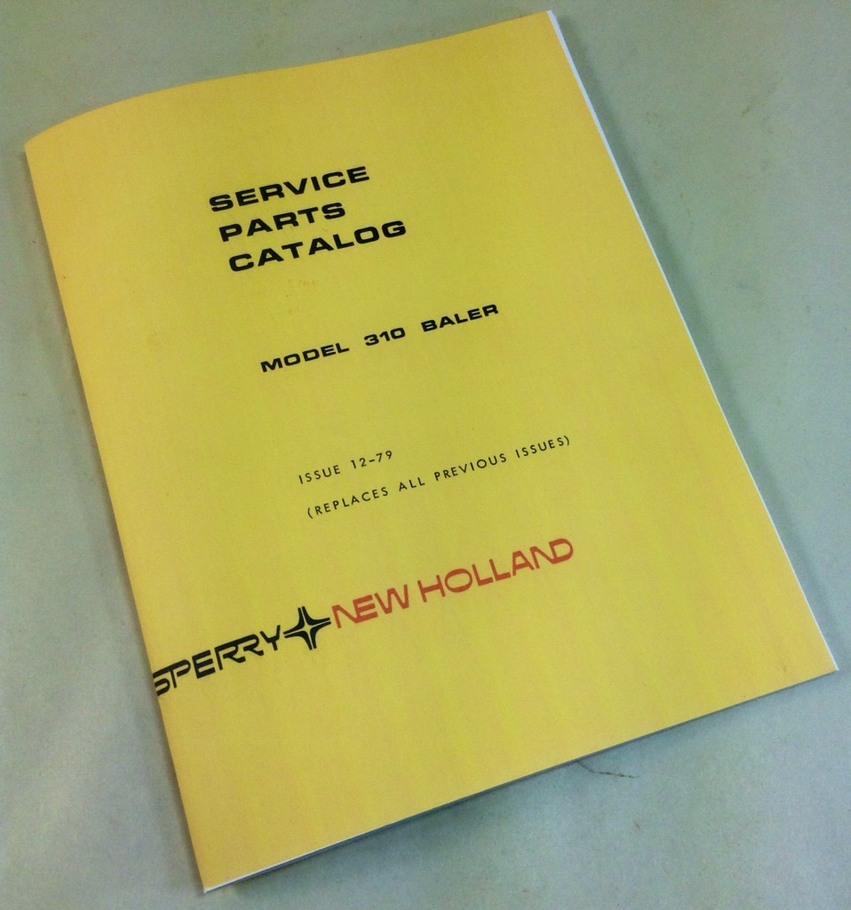 New Holland Model 310 Baler Hayliner Service Parts Catalog Manual Square Bale