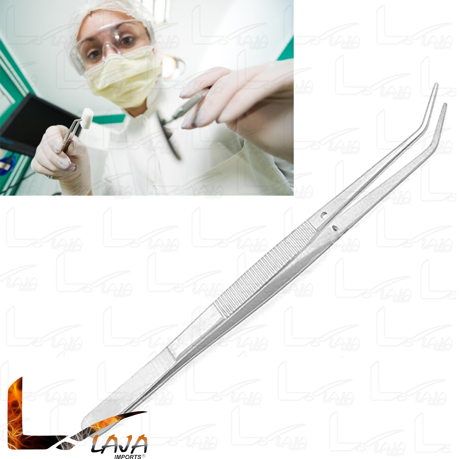 3 Pcs Dental Examination Kit Basic Hygiene Tweezer Mirror Explorer Cleaning Tool