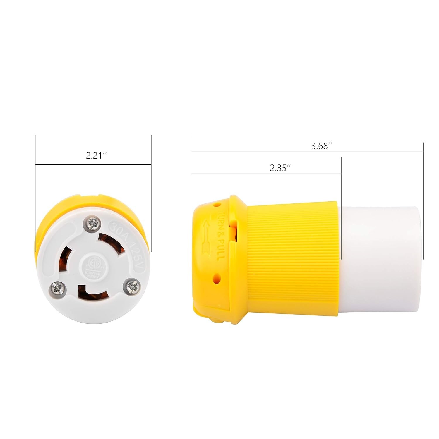Industrial Grade 30A Locking Plug – Reliable 125V Twist Lock for Generators