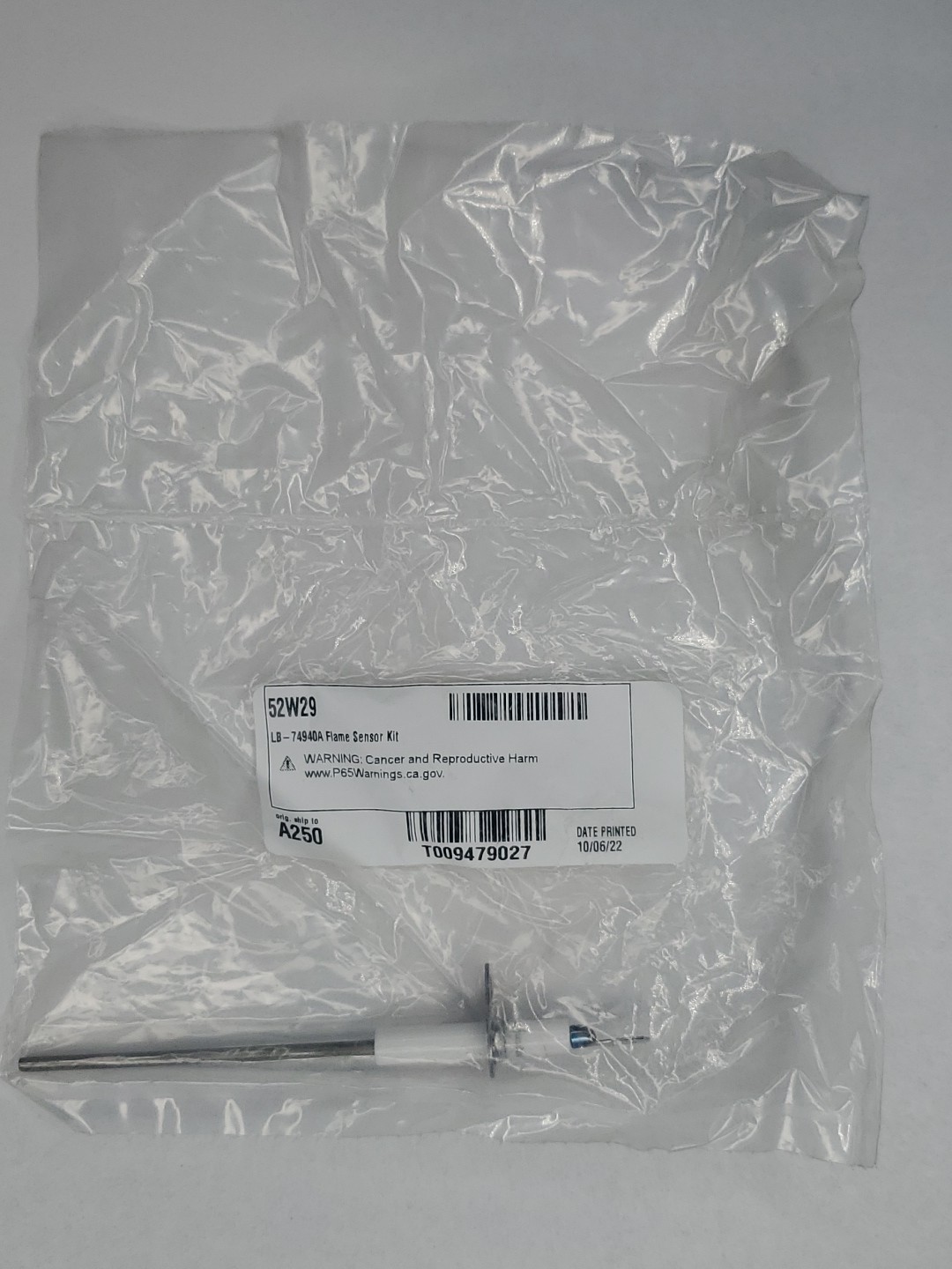 52W29 for Lennox Armstrong Ducane 52W2901 Furnace Flame Sensor LB-74940A