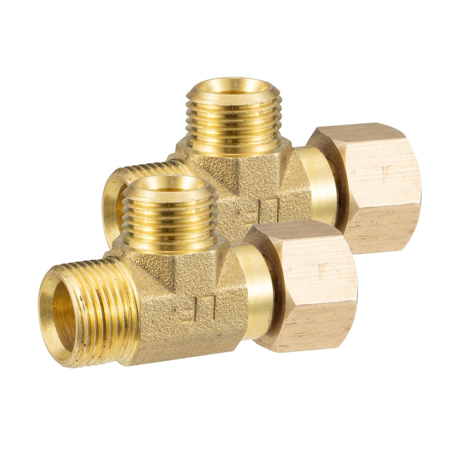 WMAXPFIT ADD-A-Tee Adapter(2 PACK), 3/8″ OD COMP. x F 3/8 Inch, Brass