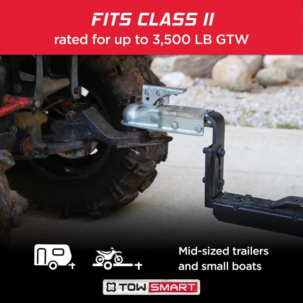 TowSmart Class 2, 2 in. Ball Coupler with 2-1/2 in. to 3 in. Adjustable Collars