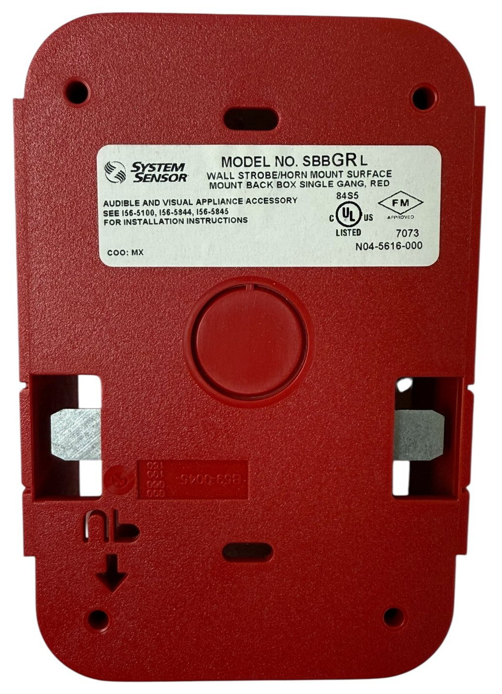 System Sensor #SBBGRL. Compact Wall Surface Back box, B70-0023-000 Red