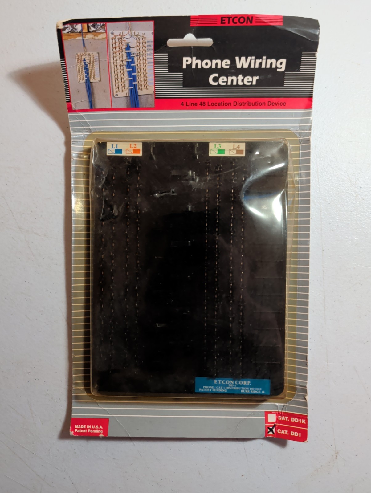 NOS Etcon DD1 Phone Wiring Center 4 Line 48 Location Distribution Device Sealed