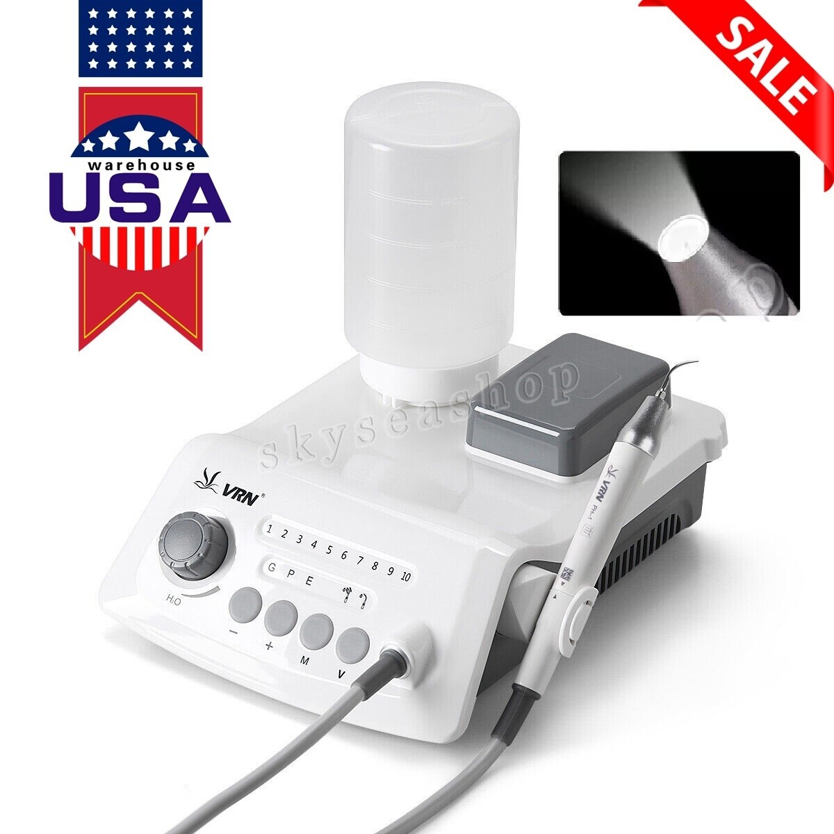 LED Dental Ultrasonic Piezo Scaler Detachable Handpiece Bottle Fit EMS Cavitron
