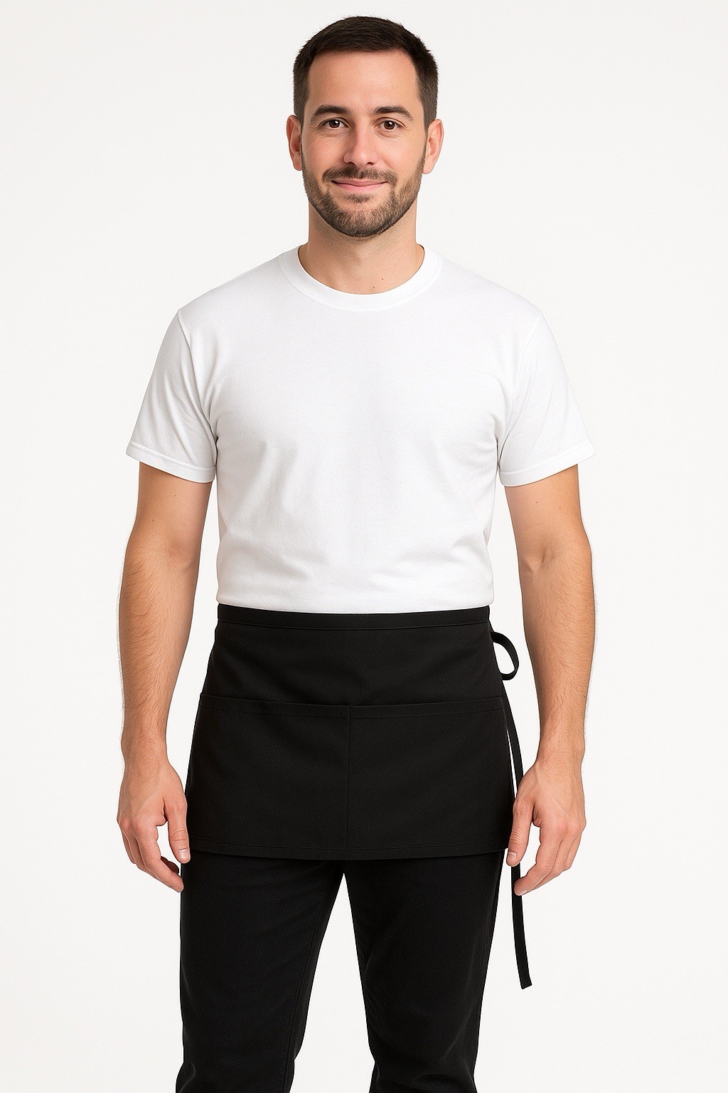 12 Half Bib Waist Apron Heavy Duty 3 Pocket Waitress Waiter Unisex Server