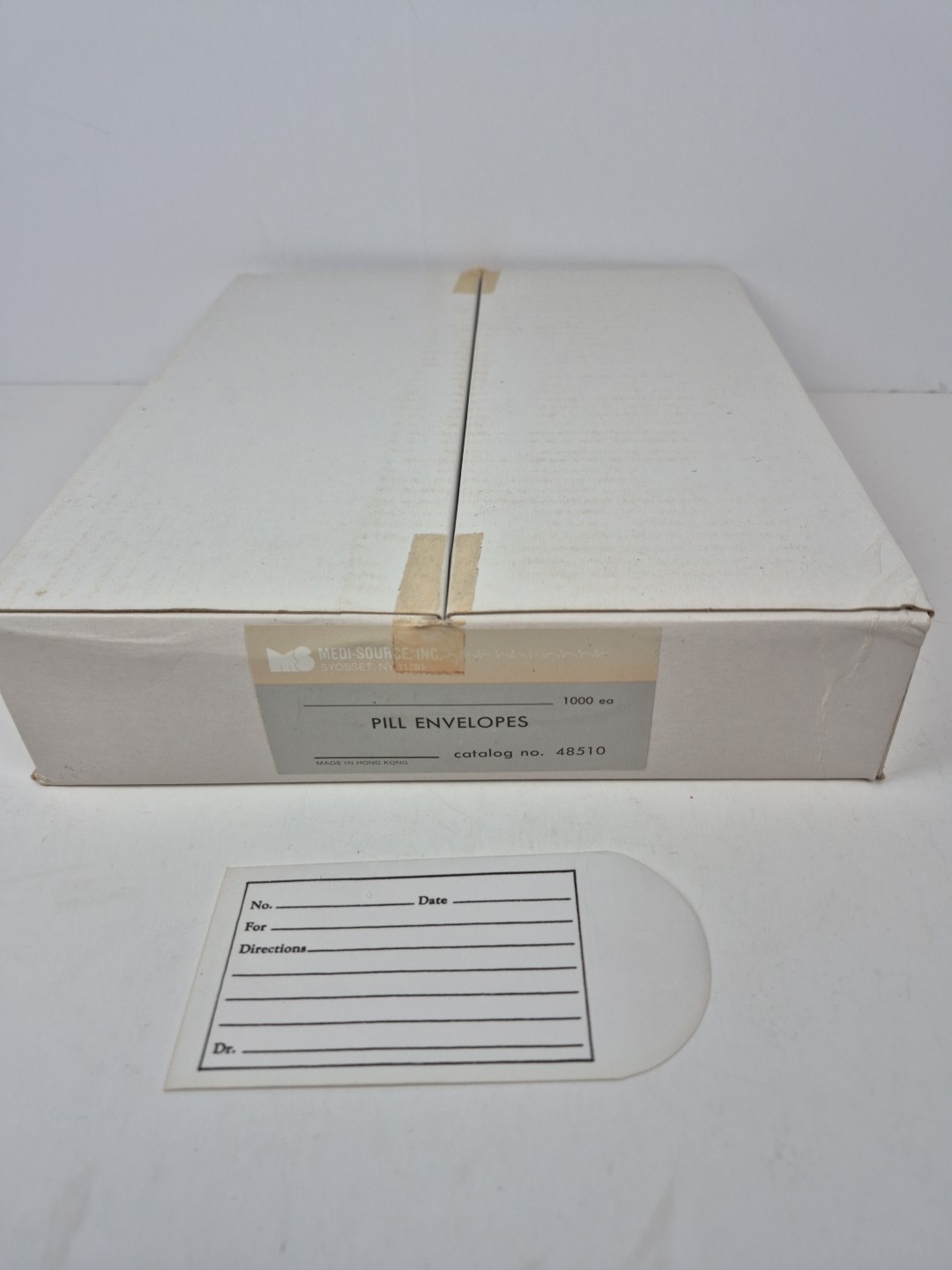 Printed Pill Envelope 3.5″ x 2.5″ 1000 Pack Made In Hong Kong Cat No. 48510