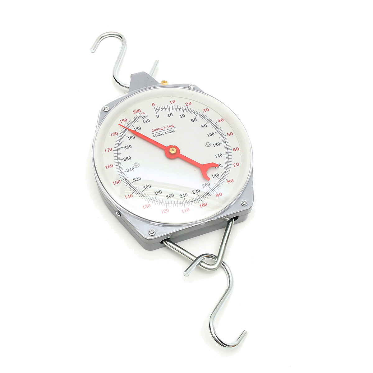Portable 200Kg/440LBS Hang Up Spring Scale Dial Weight Accurate Hanging Scale