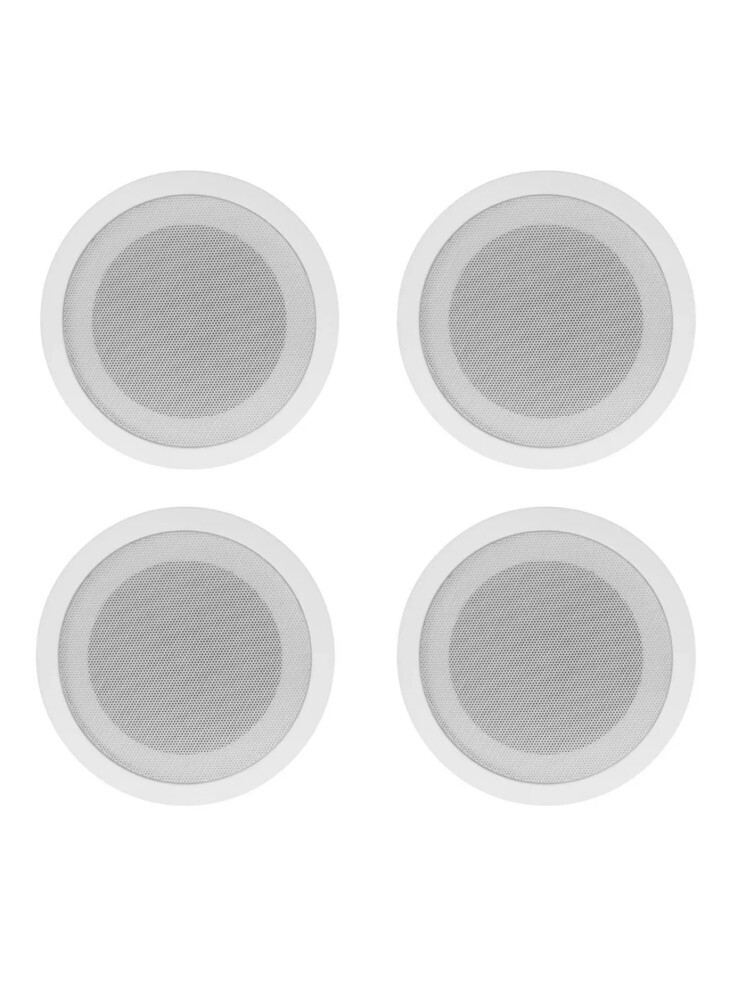 (4) Rockville CCL5T White 70V 5″ Commercial Ceiling Speakers 4 Restaurant/Office