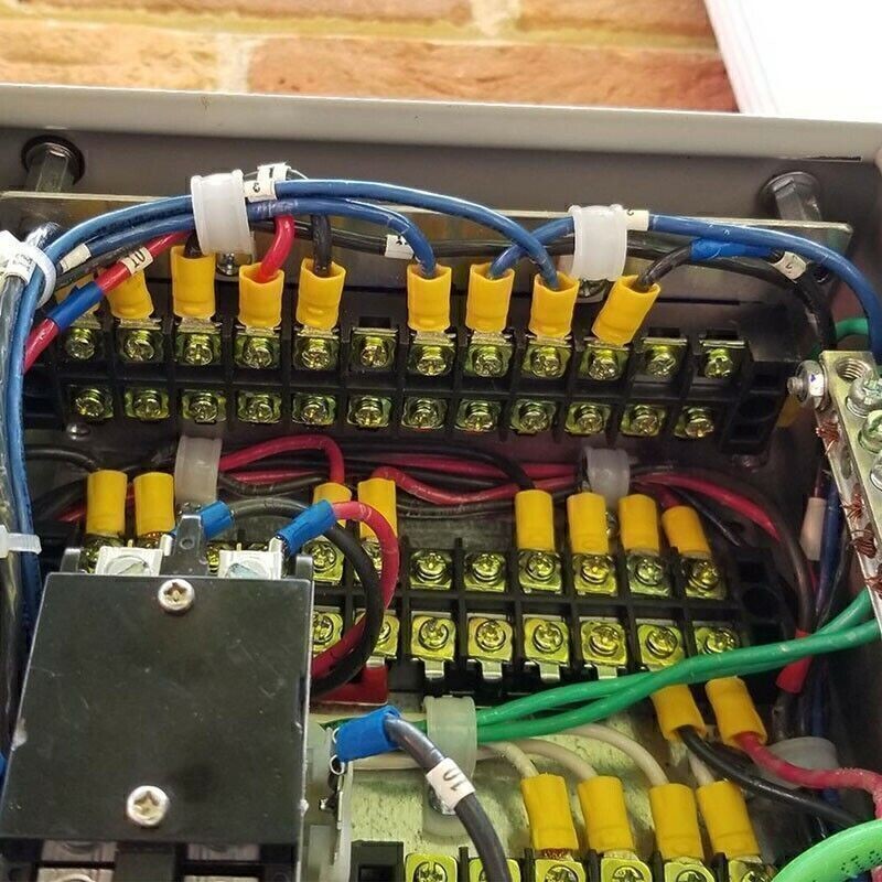 12-Positions Dual Row 600V 15A Screw Terminal Blocks Pre-Insulated Barrier Strip