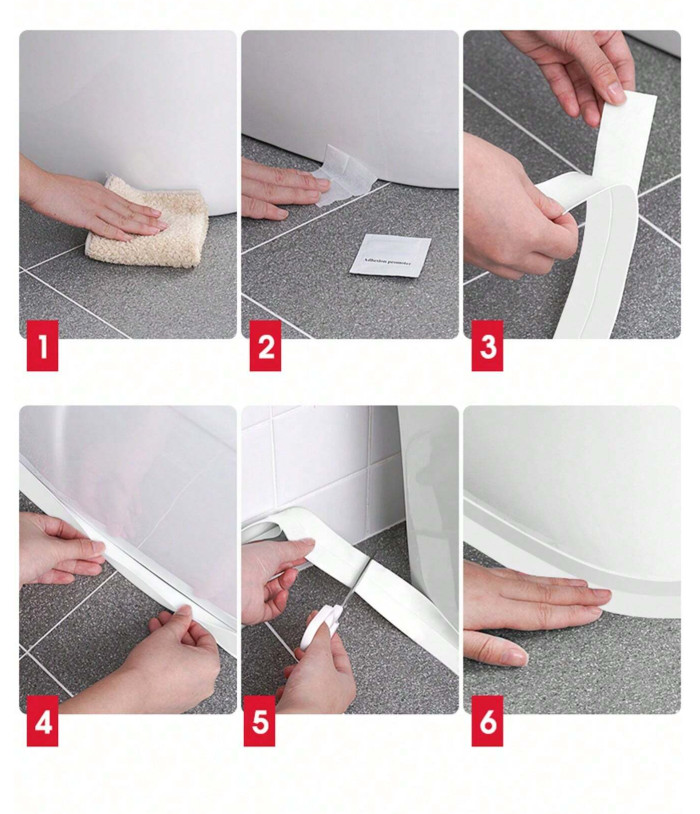 1.5 in. Waterproof Caulk Sealing Tape Mold-Proof Strip for Kitchen & Bathroom