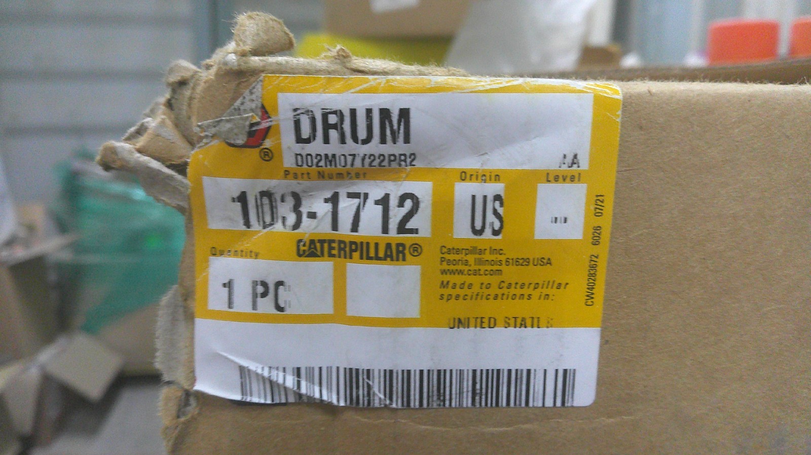 New OEM CAT 103-1712 Drum 1031712 Caterpillar