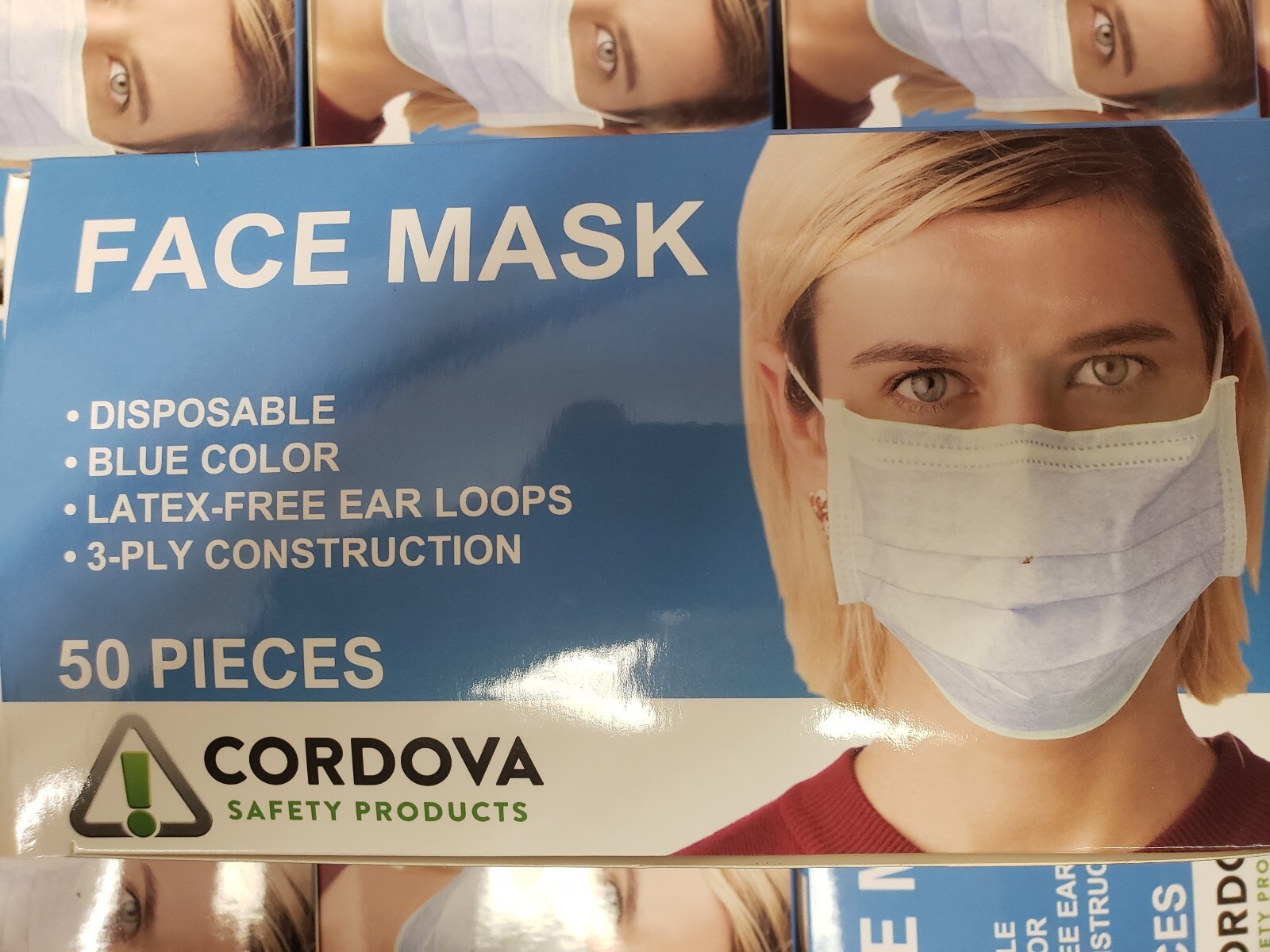 NEW 1500 CORDOVA ELM-100 Blue 3-Ply (30 Boxes-50 Per Box)