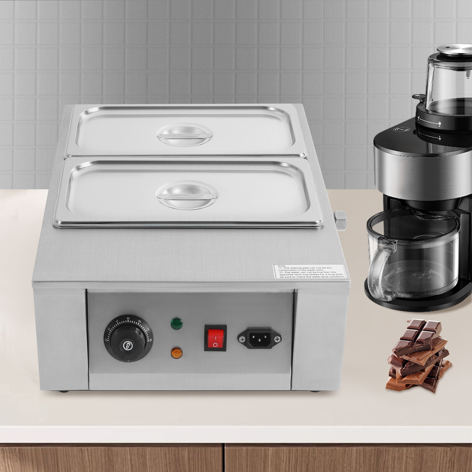Chocolate Tempering Machine 8KG Commercial Electric Heating Pot Melter Maker NEW