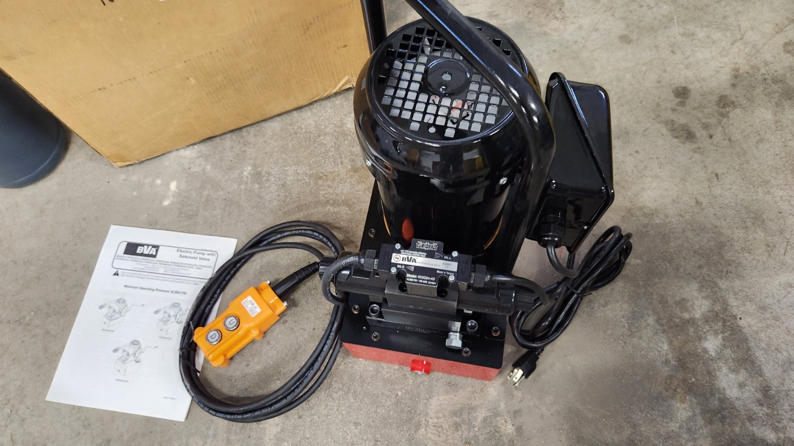 BVA PE30S3L01A 120v 10k PSI Hydraulic Pump w/Pendant Enerpac SPX NEW IN BOX