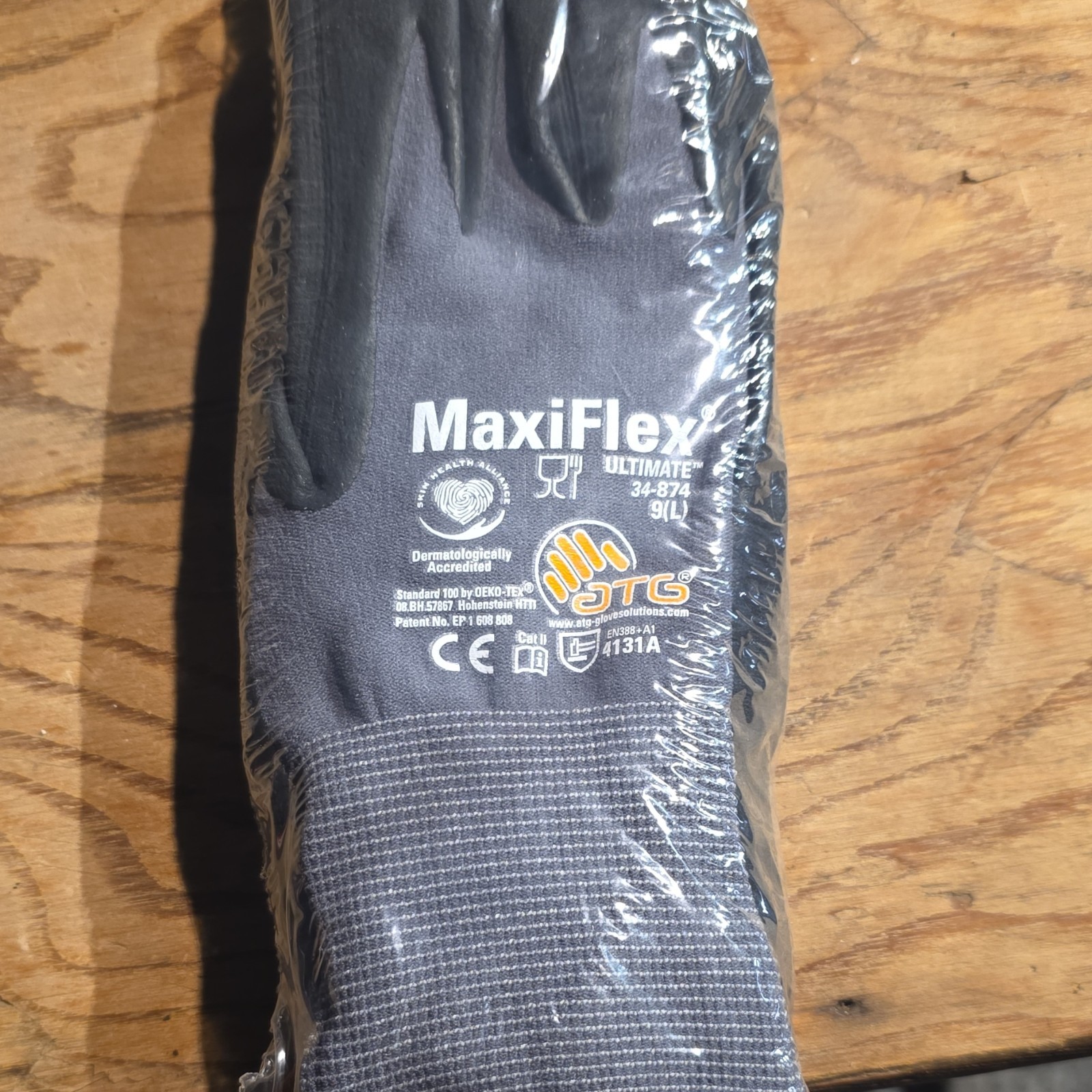 MaxiFlex Ultimate 34-874-L3P Nitrile Nylon Work Gloves Size L 3 Pack