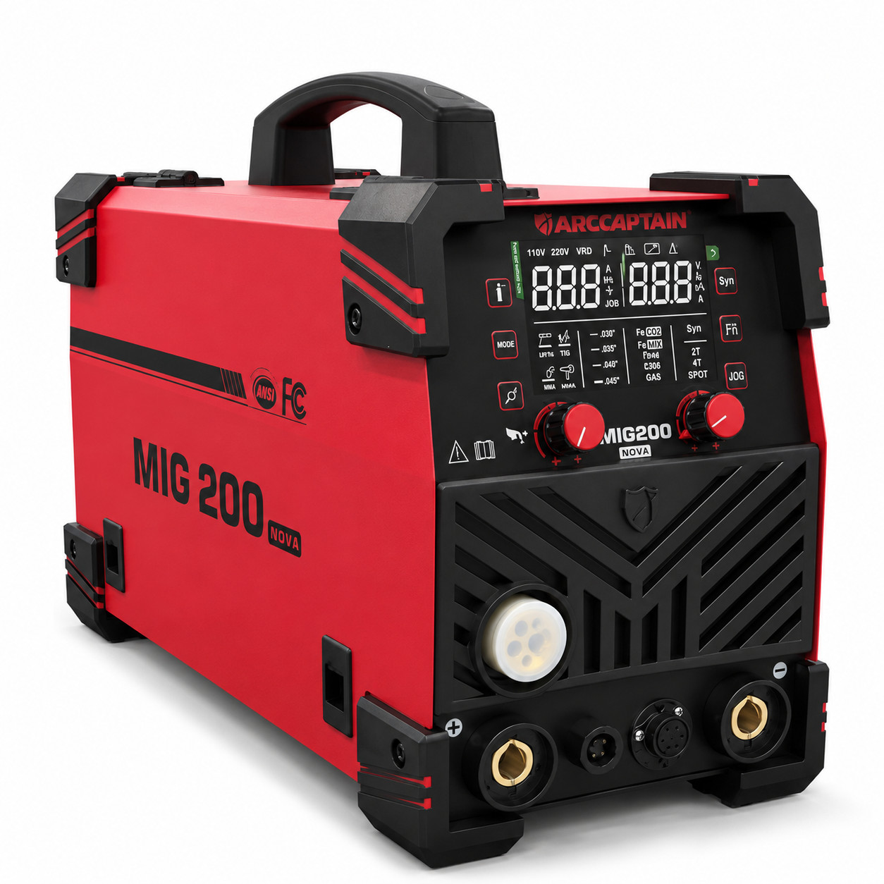 ARCCAPTAIN MIG200NOVA MIG Welder 6 in 1 Gas/Gasless MIG/Stick/Lift TIG Aluminum