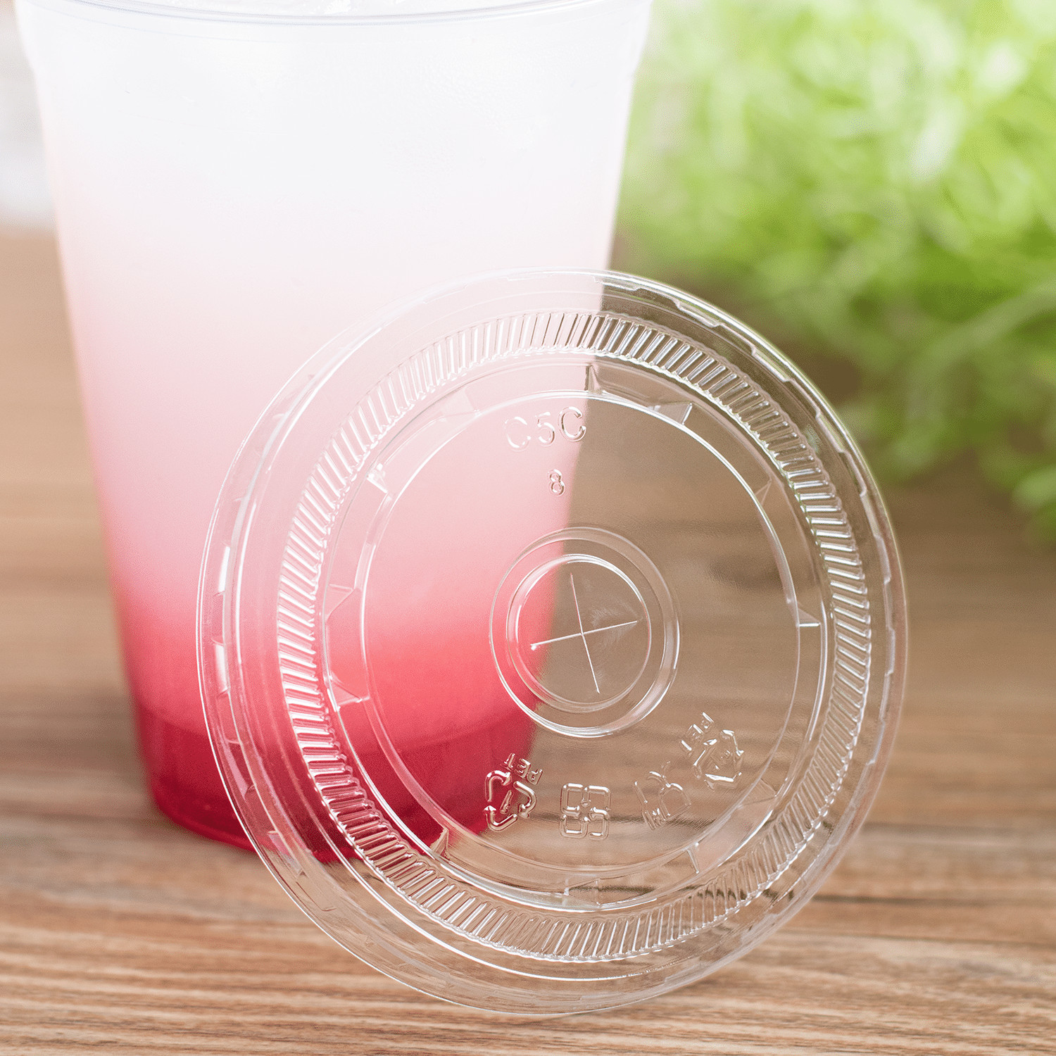 Karat 95mm PET Plastic Flat Lids – 2,000 ct, C3000