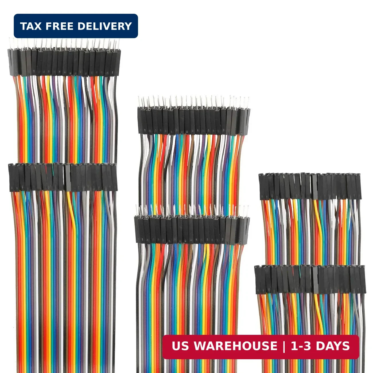 120pcs 10cm Breadboard Jumper Wires Assorted Kit, 15cm 20cm 30cm 40cm 50cm 100cm