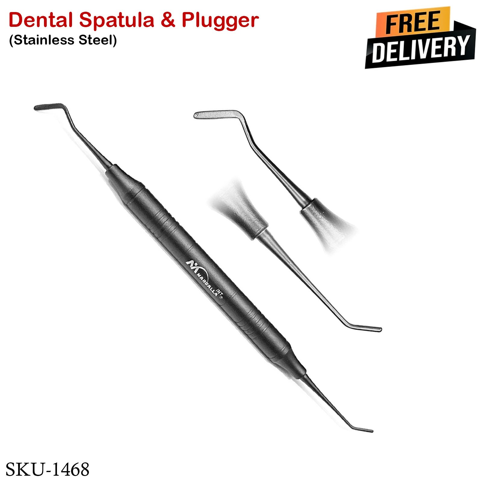 Dental Composite Filling Instruments Spatula & Plugger Mate Black Coated