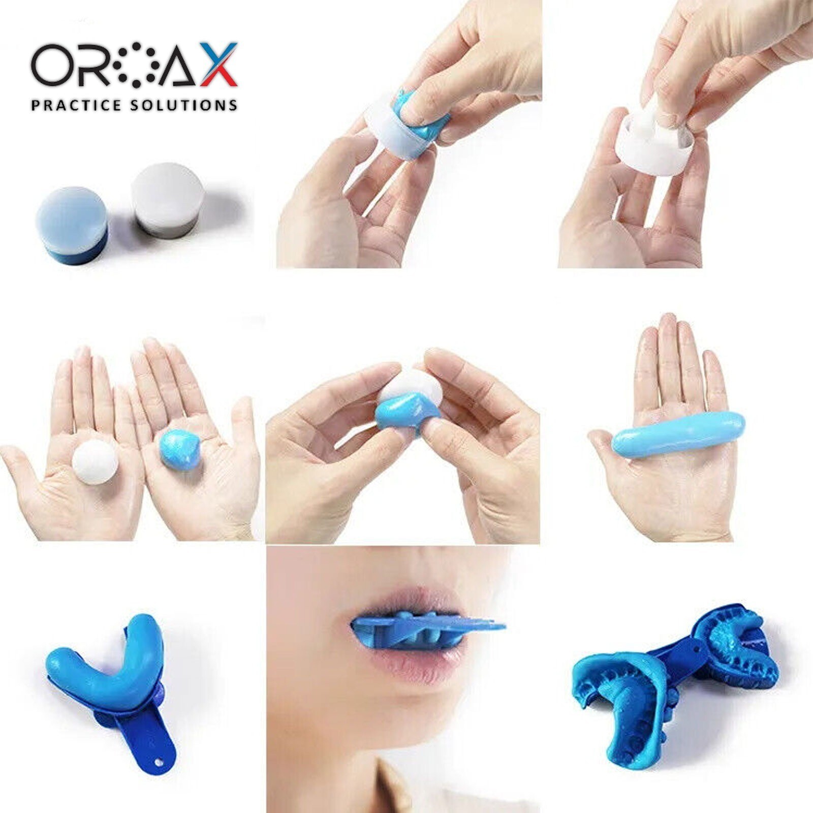 Dental Hydrophilic Firmer Teeth Impression Putty Silicon Mould Tray Autoclavable
