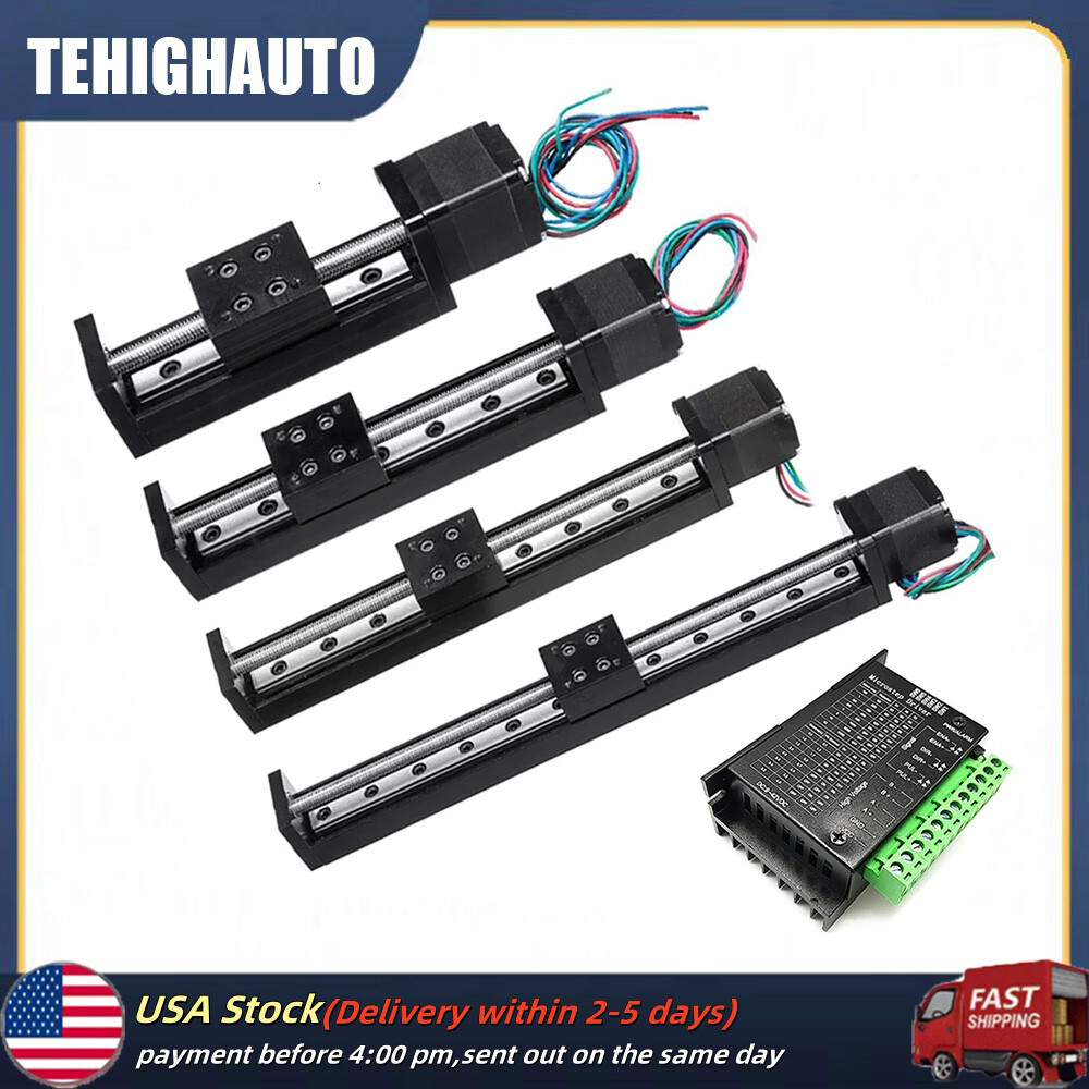 50-300mm stroke Linear Guide Rail Stage CNC Mini Sliding Table Motor Drive Kit