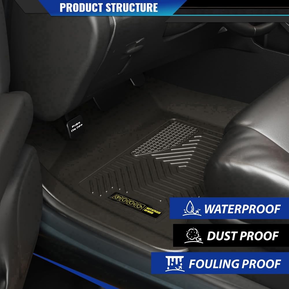 TPE Floor Mats for Honda Civic Sedan/Hatchback/Coupe 2016-2021 1st 2nd Row 3PCS