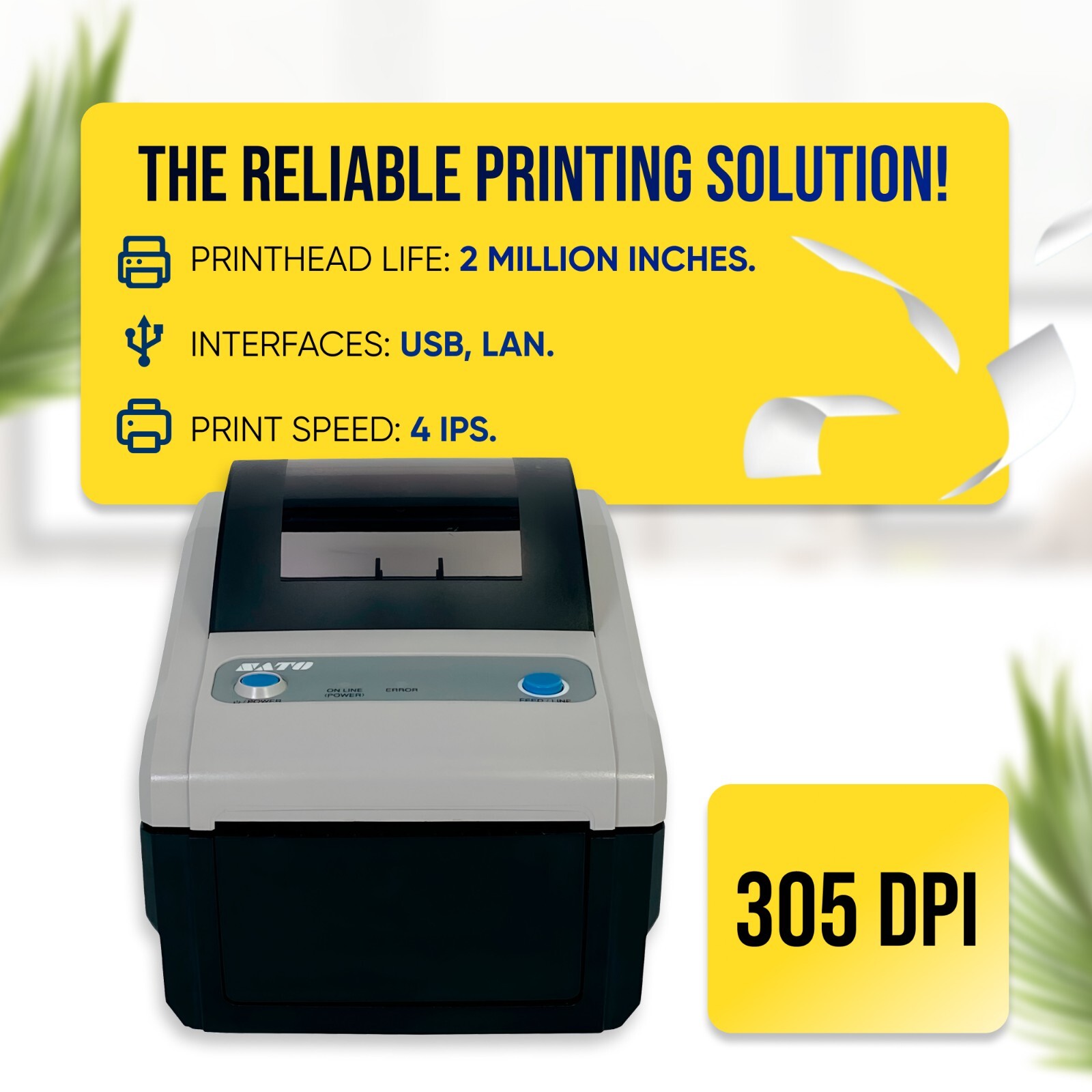 SATO CG412DT Direct Thermal 4×6 Label Printer – similar to Dymo LabelWriter 4XL