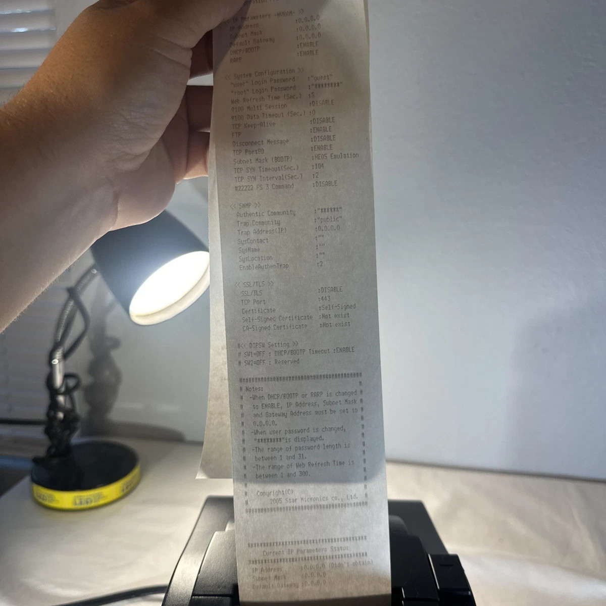 Star Micronics SP700 SP742 Ethernet POS Receipt Printer Restaurant Kitchen LAN