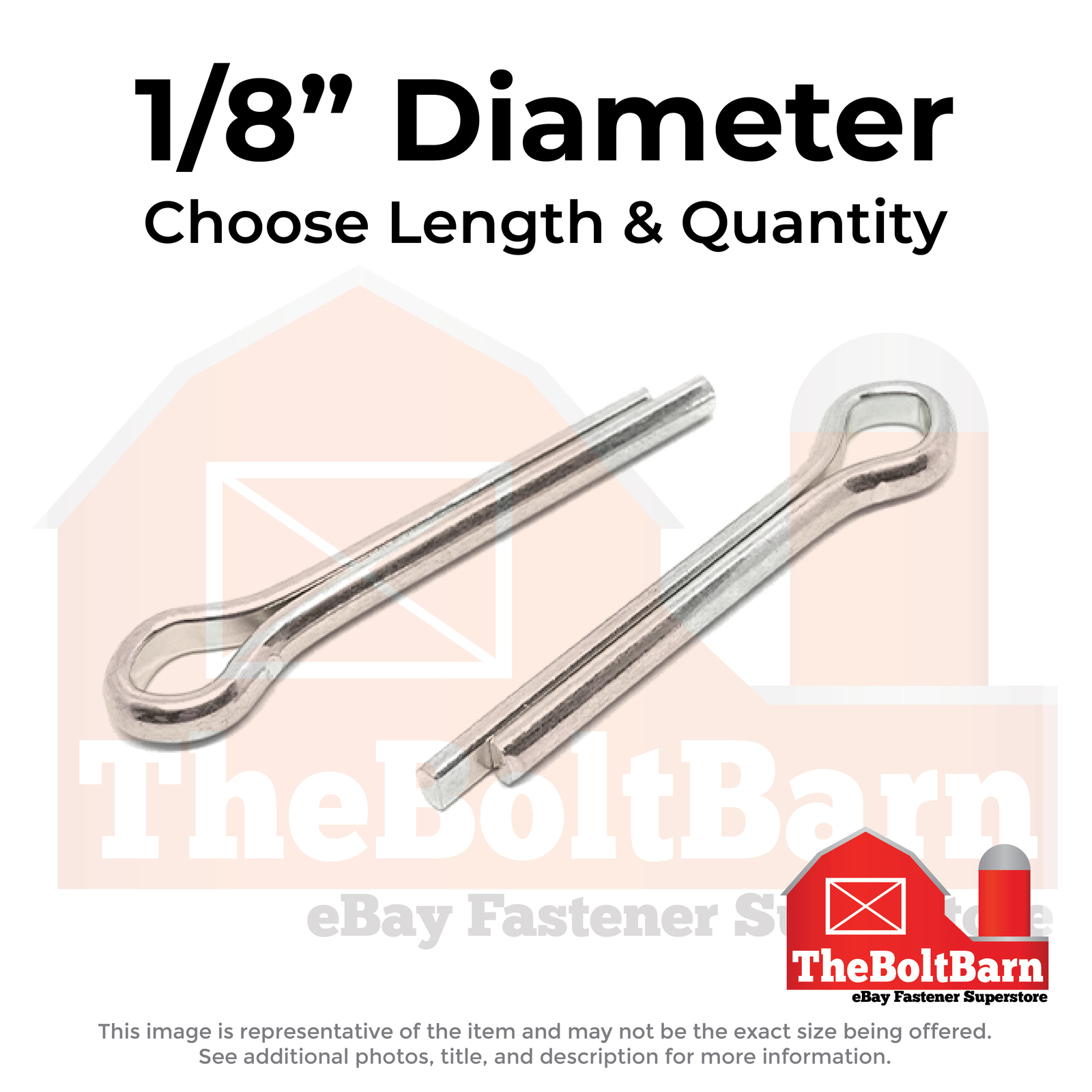 1/8″ Stainless Extended Prong Cotter Pin (Choose Length & Qty)