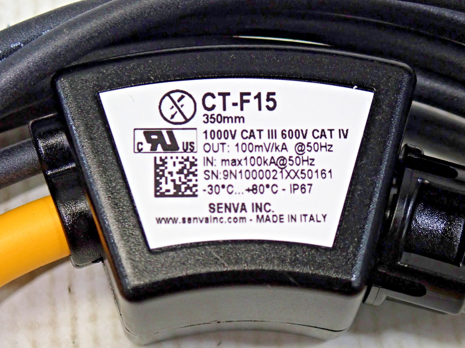 SENVA CT-F15 Transducer 1000V CAT III 600V IV 350mm