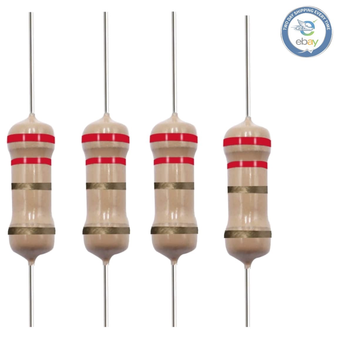 Durable 10-Pack 2.2 Ohm 1/4W Resistors – Ideal for Airbag Bypass & DIY Projects