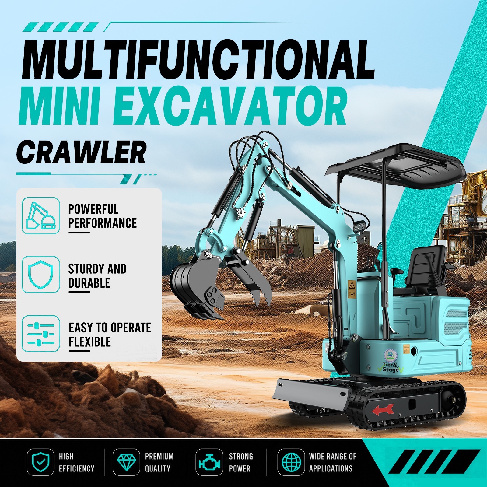 1.4 Ton Mini Excavator KUBOTA Diesel Digger Pilot System Hydraulic USA STOCK