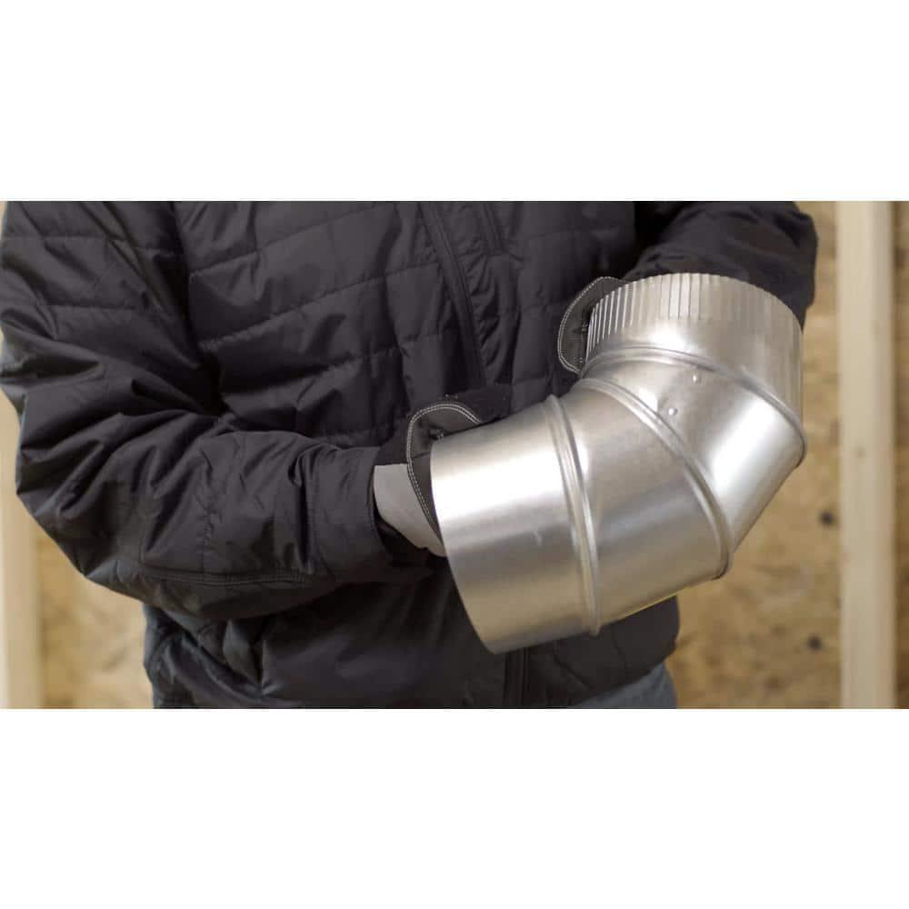 Master Flow 14 In Round Duct Elbow 90 Degree Adjustable Galvanized Steel HVAC
