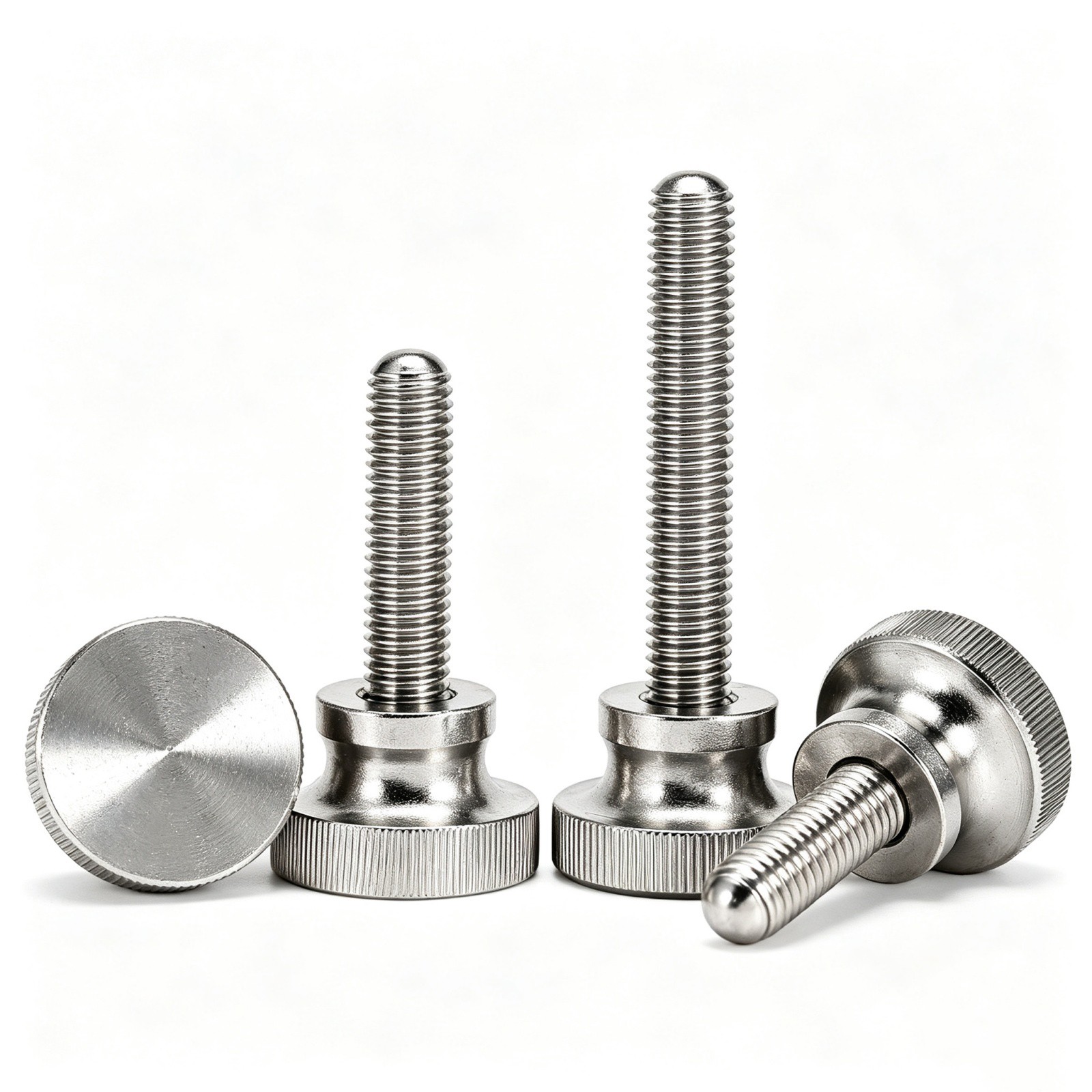 304 Stainless Steel Knurled Thumb Screw Hand Grip Knob Bolt M2 M2.5 M3 M4 M5 M6