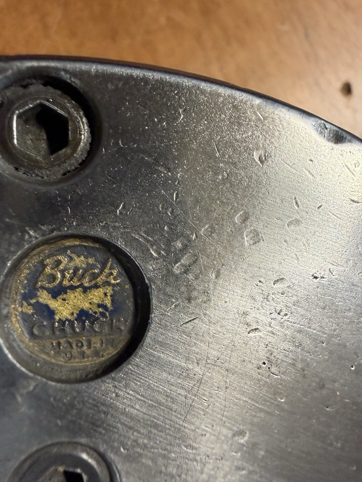6″ BUCK ADJUST-TRU 3-JAW SCROLL CHUCK , 1-1/2” X 8 Threads Per Inch Backplate