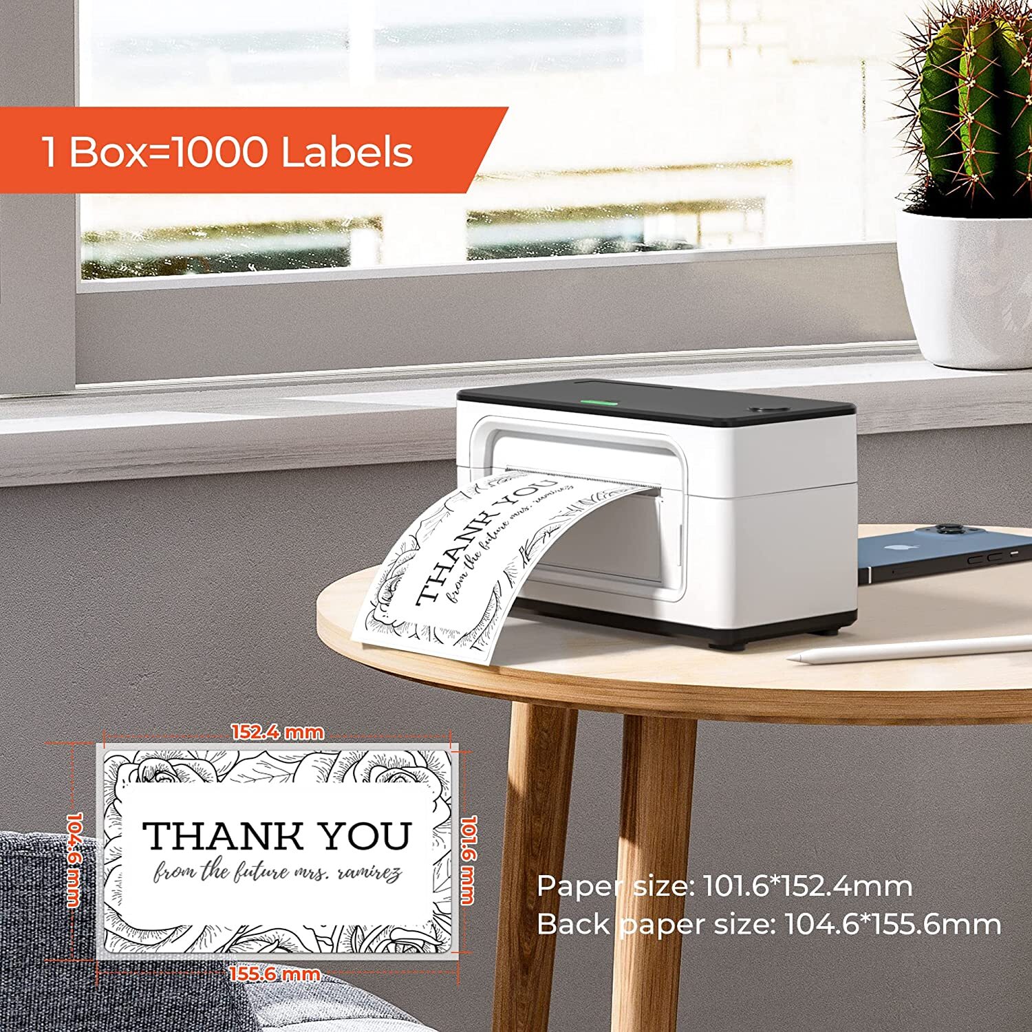 500 4×6 Fanfold Direct Thermal Direct Shipping Labels for Zebra & Rollo Printers