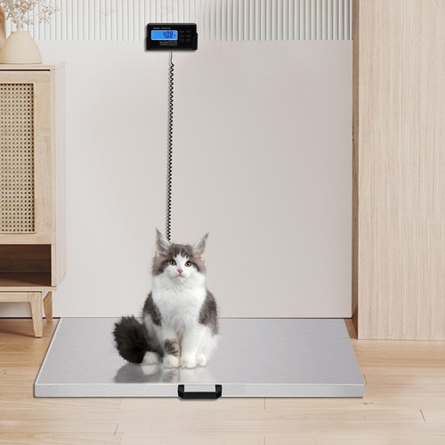 440lbs/200kg Livestock Vet Platform Scale Dog Pig Sheep Pet Digital Weight Scale